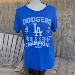 Woman’s LA Dodgers 2020 World Series Champions Short Sleeve Shirt